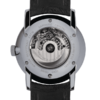 Montre suisse automatique classique haut-de-gamme GRECO-Genève, cadran en nacre blanc serti de 12 Strass Swarovski, vue du fond