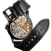 Skeleton high-end watch GRECO-Genève with gold 4N finish dial, back view