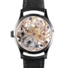 Skeleton Swiss watch GRECO-Genève with gold 5N finish dial, back view