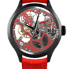 Montre squelette suisse originale GRECO-Genève pour homme ou pour femme, avec gravure fluorescente, vue de face